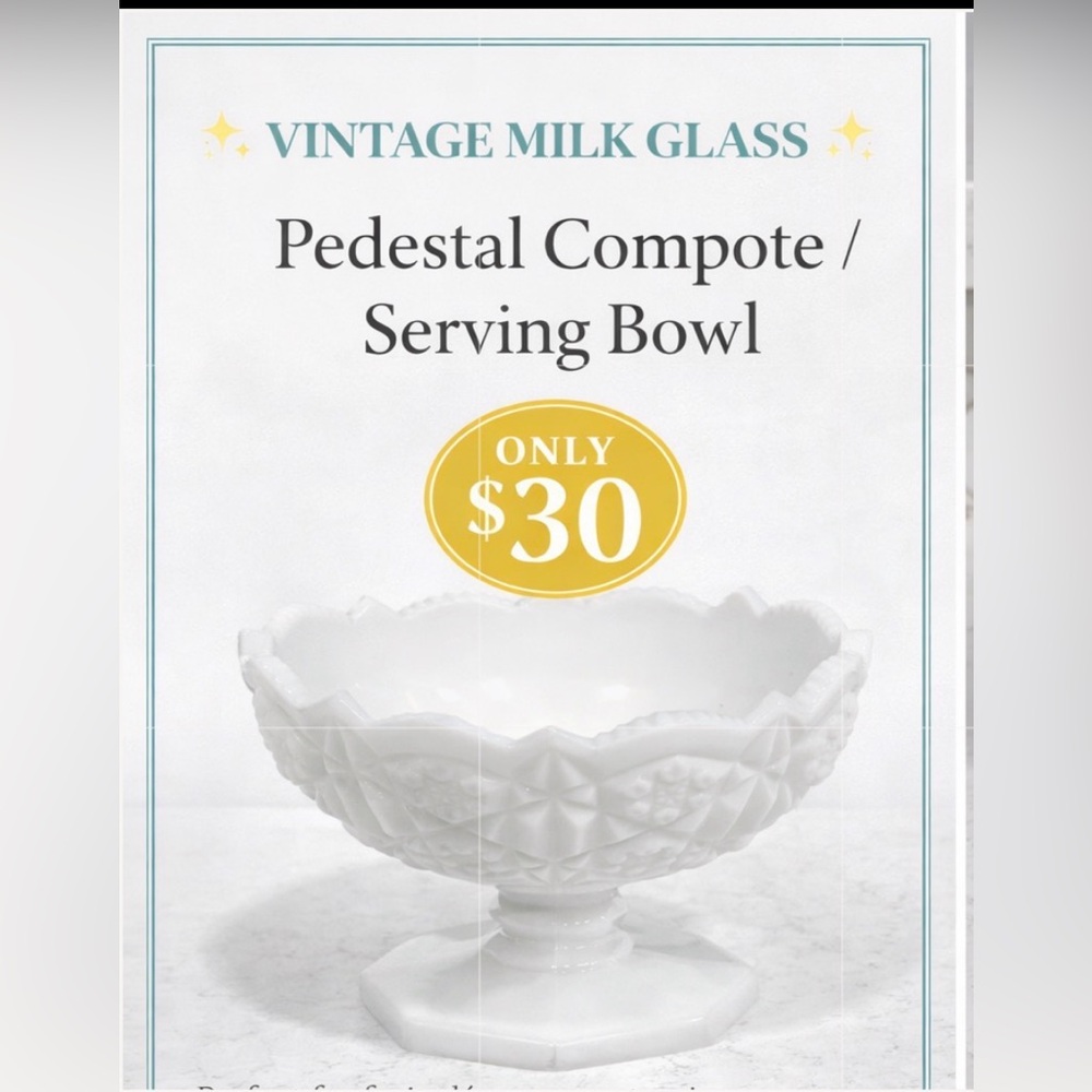 Elegant White Pedestal Bowl